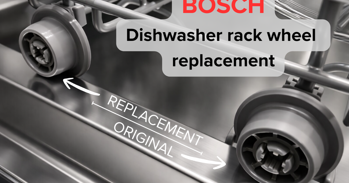 3D printed Bosch dishwasher rack wheel replacement for smoother rack travel