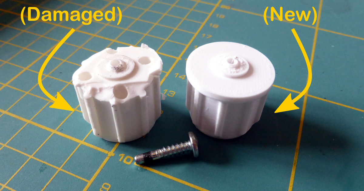 IKEA roller blind end cap replacement part installed on a blind assembly