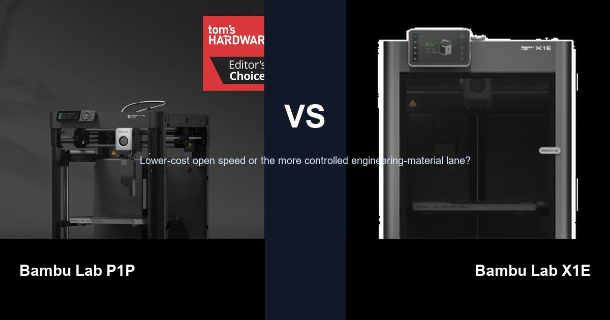 Bambu Lab P1P vs Bambu Lab X1E comparison hero image