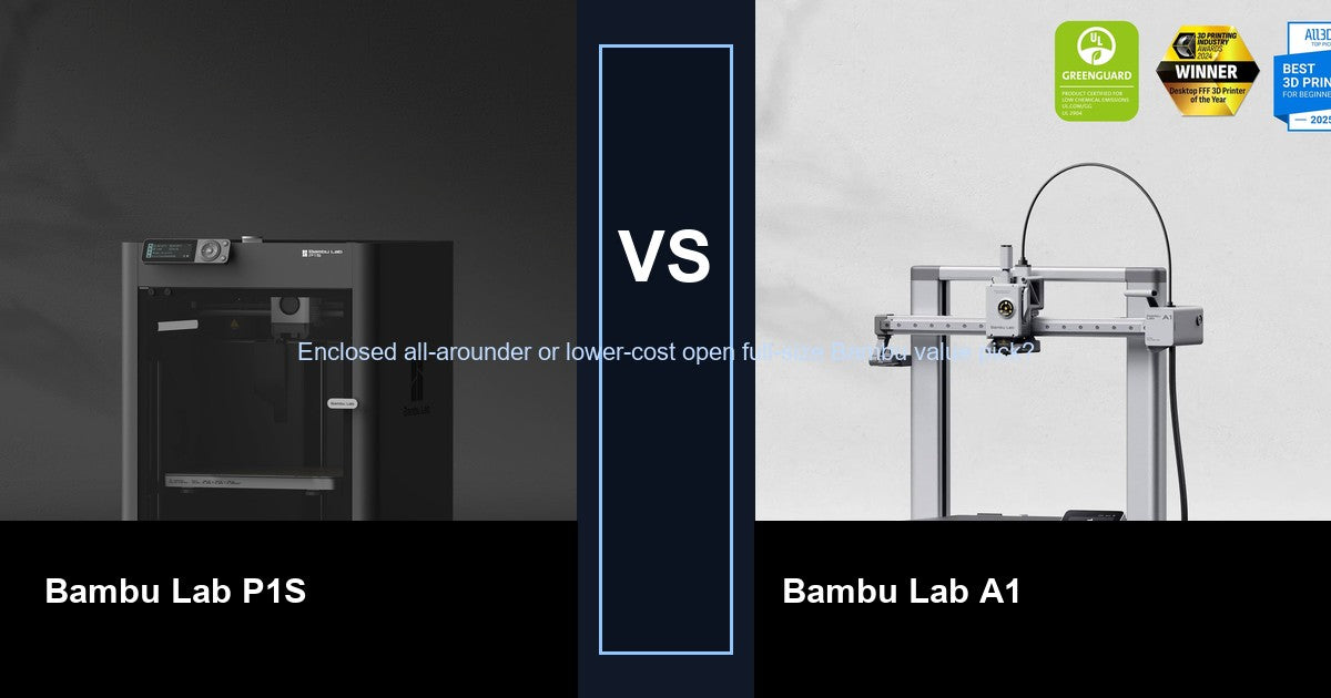 Bambu Lab P1S vs Bambu Lab A1 comparison hero image