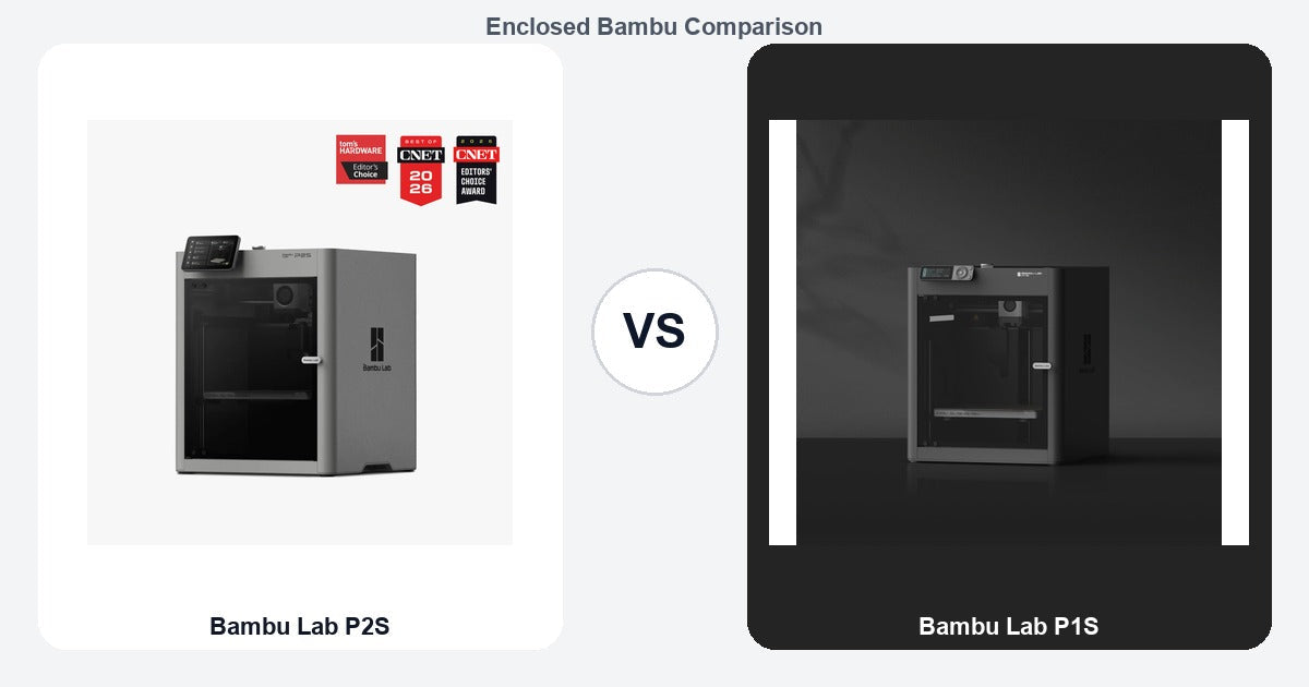 Bambu Lab P2S vs Bambu Lab P1S comparison hero image