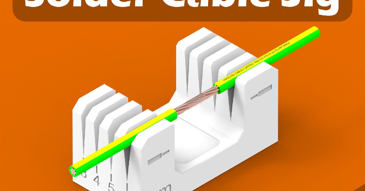 3D printed cable soldering jig holder for small wire splices and electronics bench work