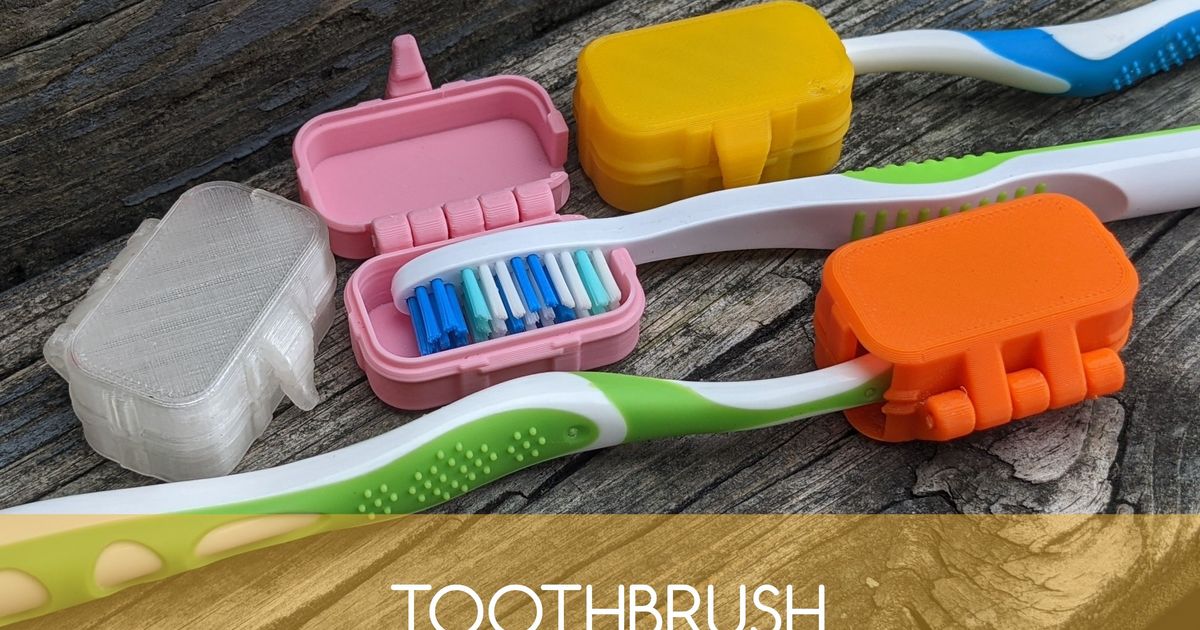 3D printed toothbrush travel case for toiletry bags and overnight travel