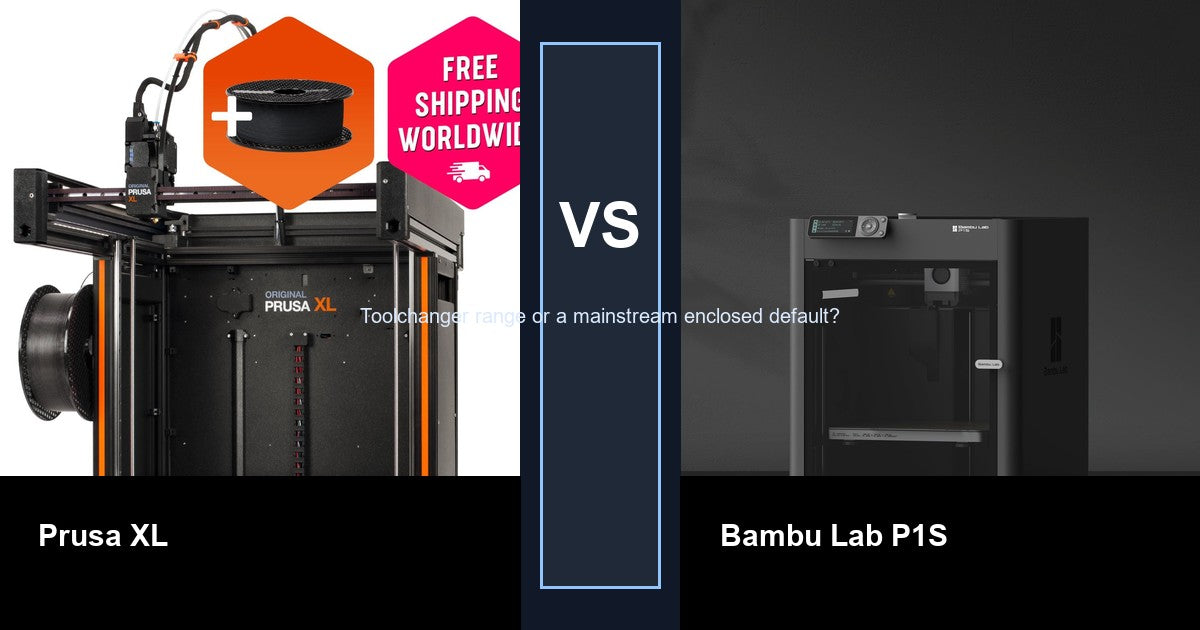 Prusa XL vs Bambu Lab P1S comparison hero image