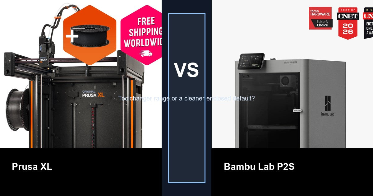 Prusa XL vs Bambu Lab P2S comparison hero image