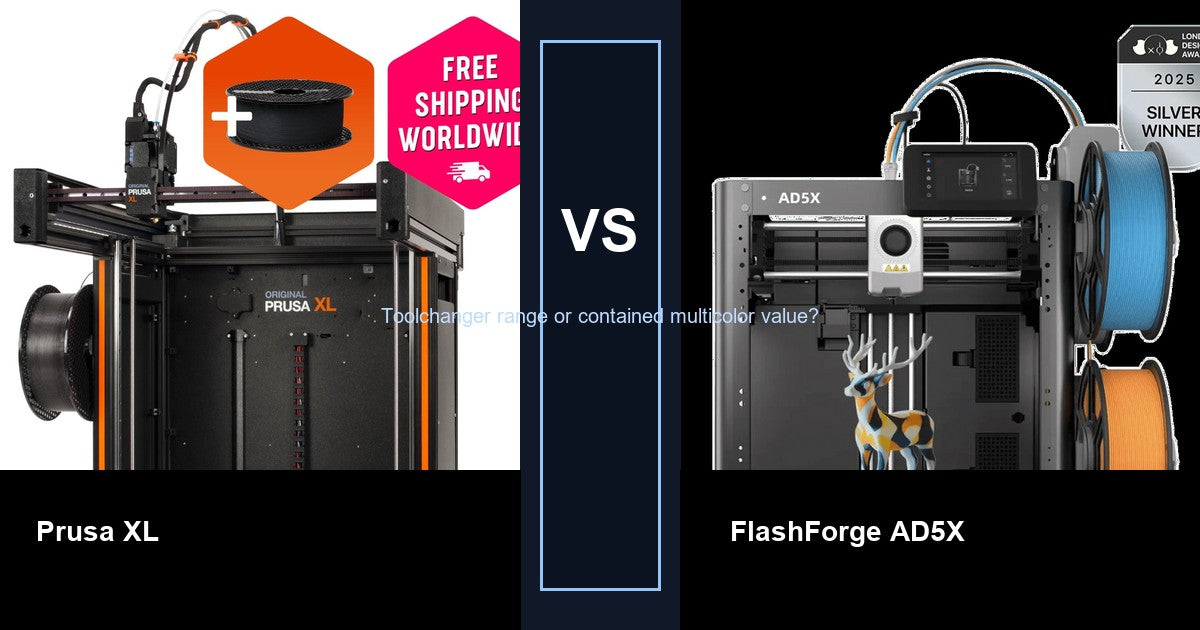 Prusa XL vs FlashForge AD5X comparison hero image