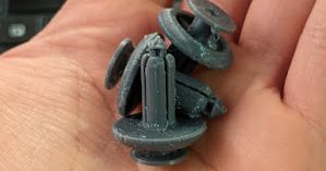 3D printed automotive replacement clip used to restore trim or body fastener retention