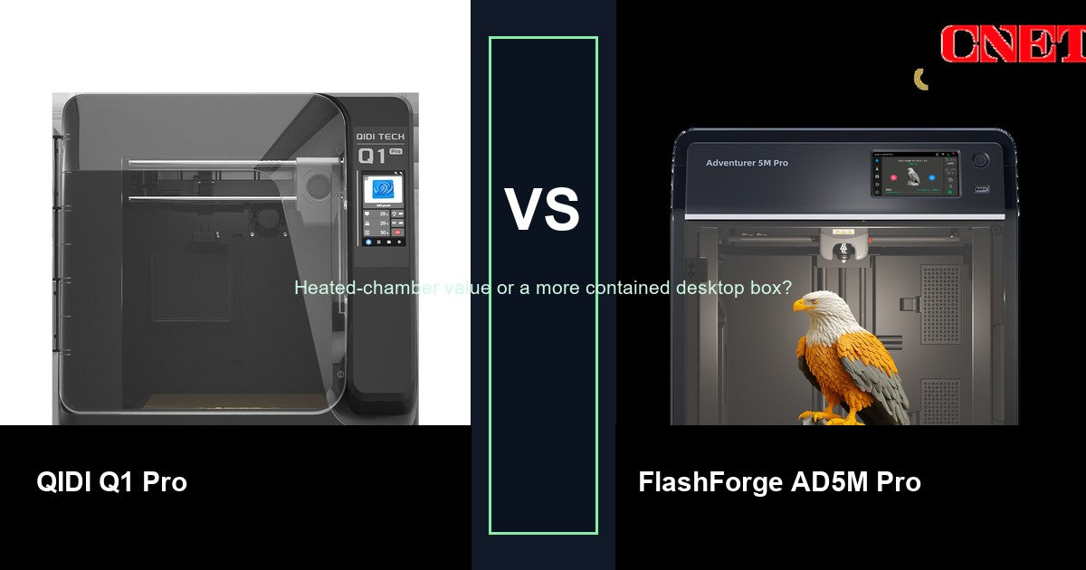 QIDI Q1 Pro vs FlashForge Adventurer 5M Pro comparison hero image