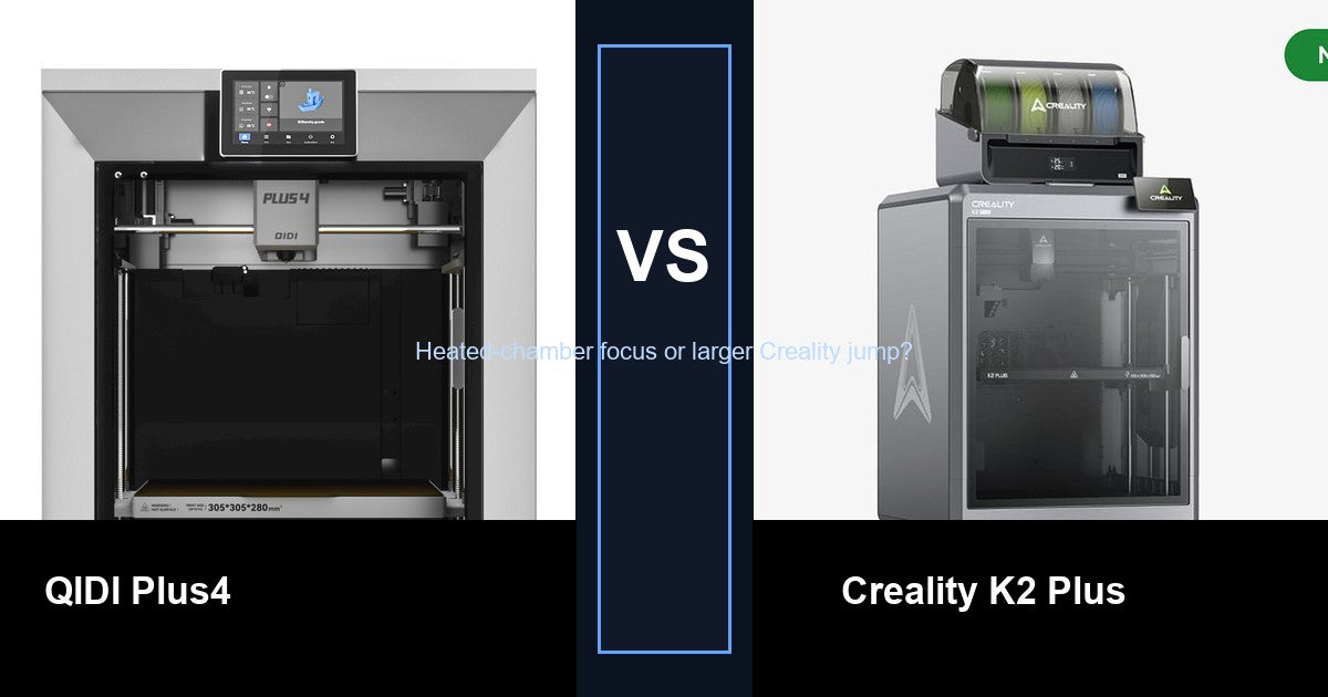 QIDI Plus4 vs Creality K2 Plus comparison hero image