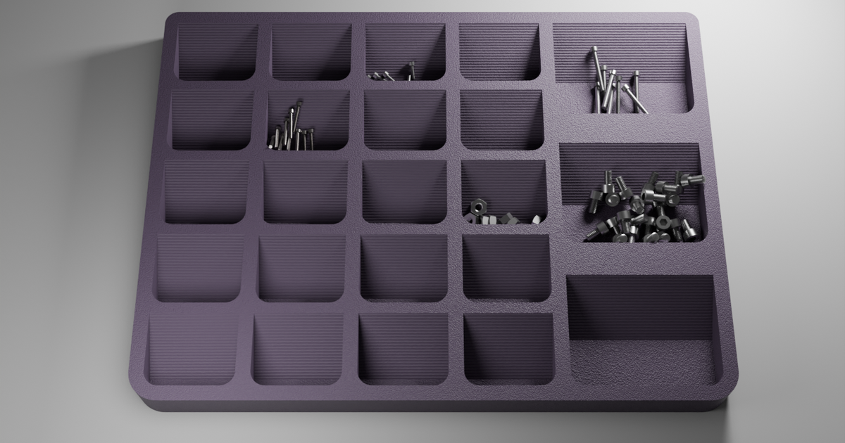 Screw Organizer Box for Repairs and Disassembly: A 3D Printed Tray for Phone Repairs, Small Teardowns, and Keeping Tiny Screws Sorted