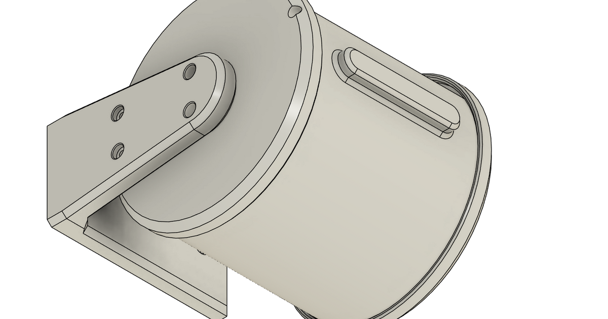 3D printed pet-proof toilet paper roll holder designed to stop cats from unspooling the roll