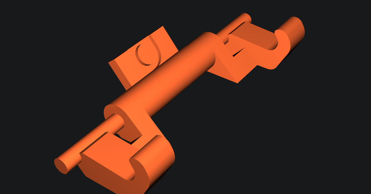 3D printed replacement latch for a Volkswagen Jetta overhead sunglasses holder compartment