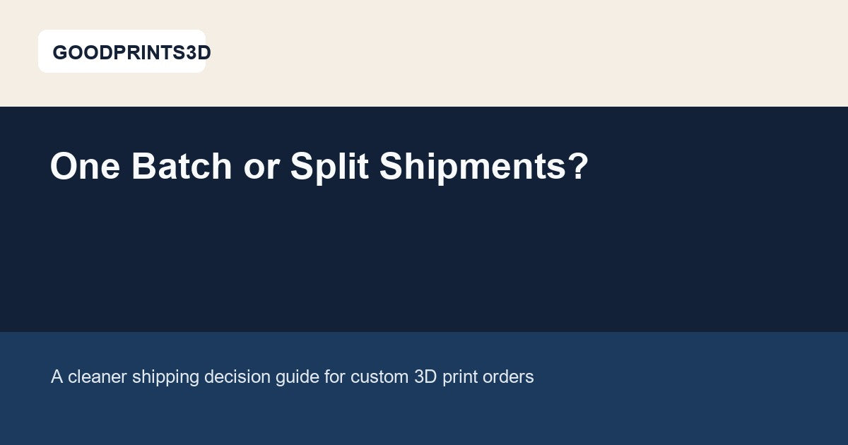One batch or split shipments custom 3D printing article featured image
