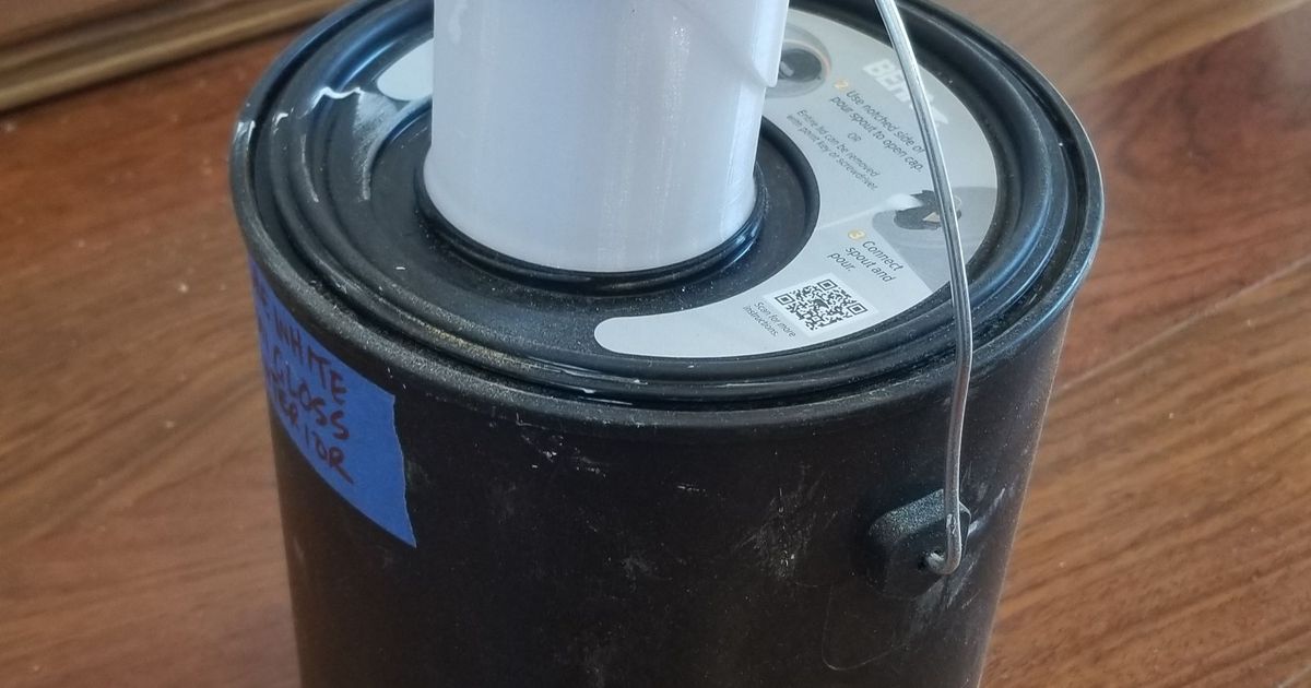 No-Drip Paint Can Spout: A 3D Printed Pouring Aid for Cleaner 1-Gallon Paint Jobs and Less Rim Mess