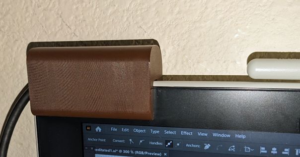 3D printed Wacom One cable repair clamp for more stable drawing-tablet cable retention