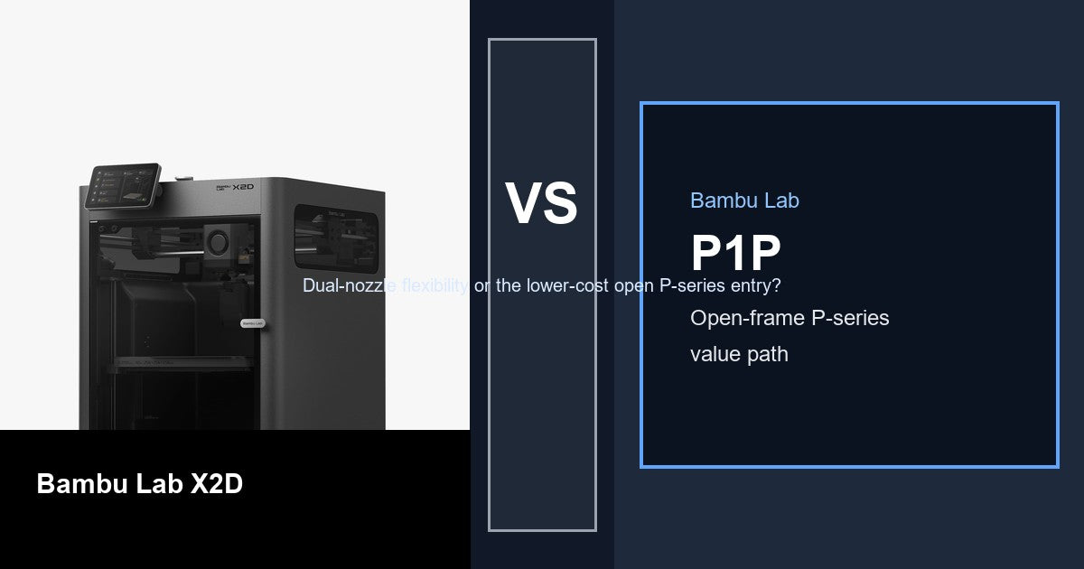 Bambu Lab X2D vs Bambu Lab P1P comparison hero image