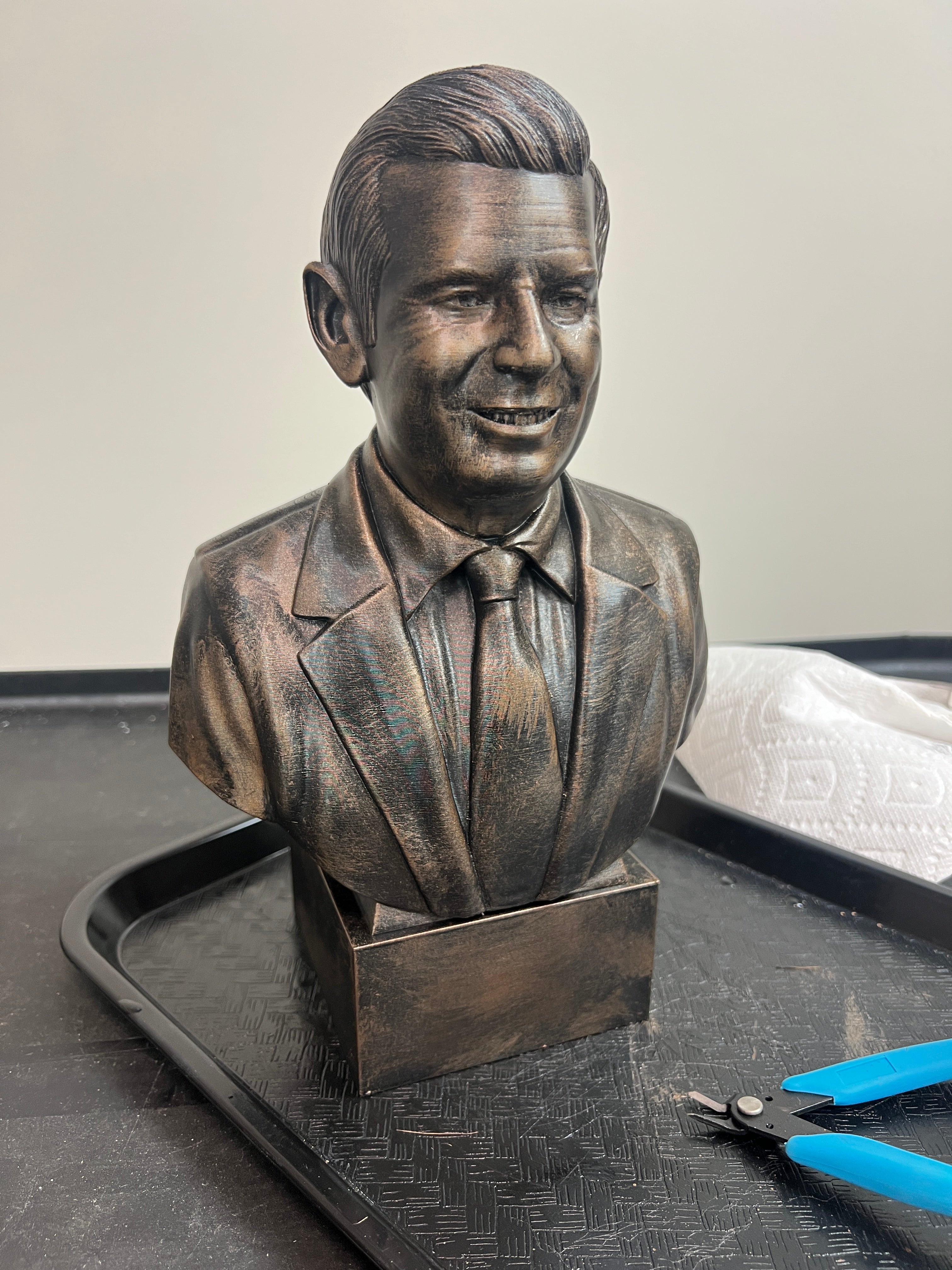 Custom Hand-Sculpted 3D Printed Photo Bust