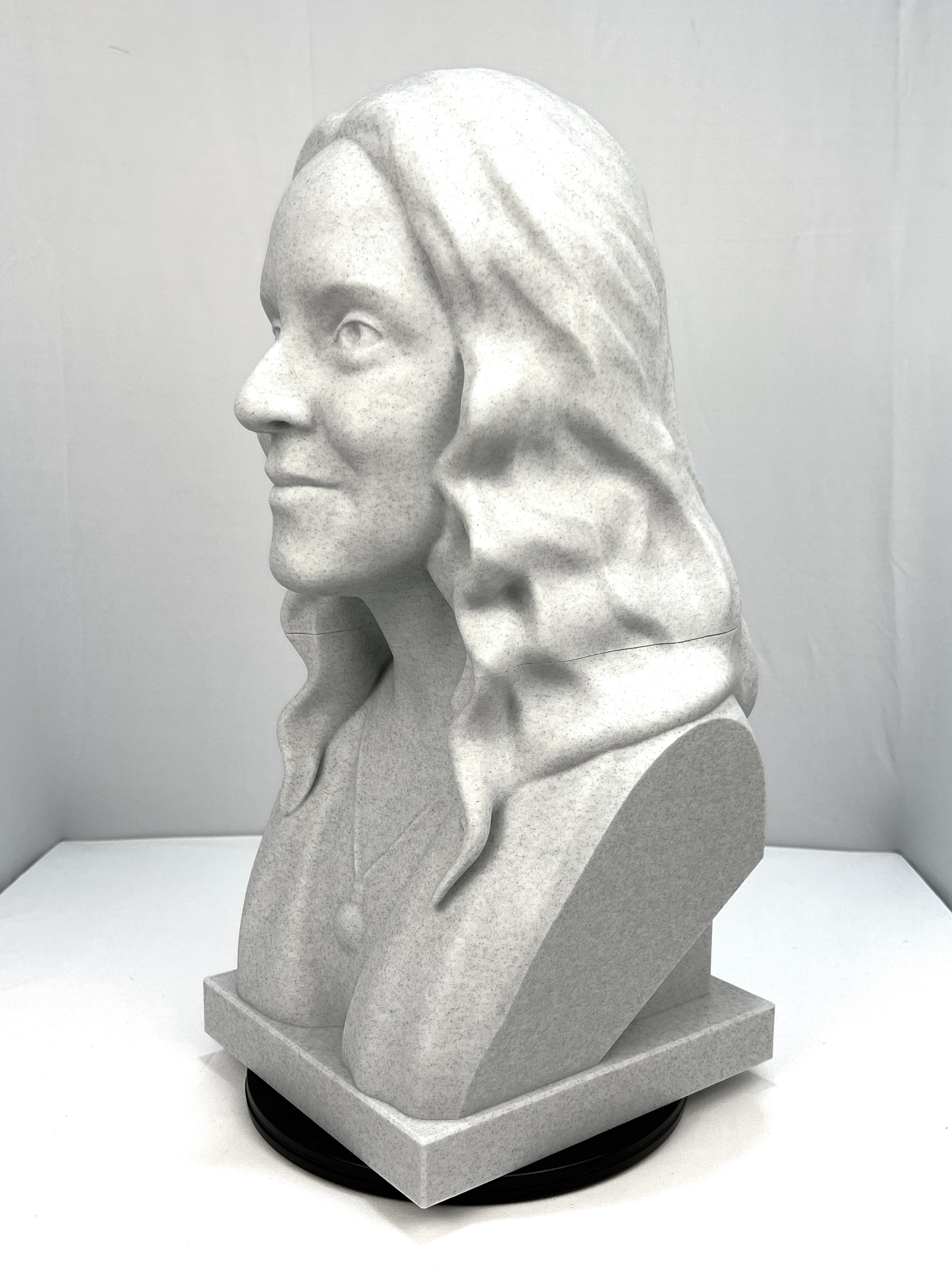 Custom Hand-Sculpted 3D Printed Photo Bust