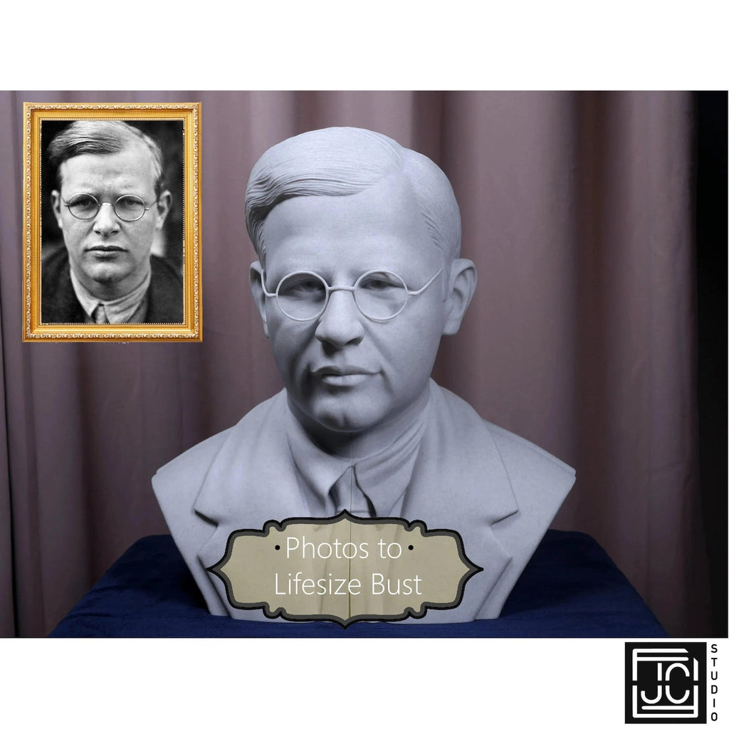 Custom Hand-Sculpted 3D Printed Photo Bust