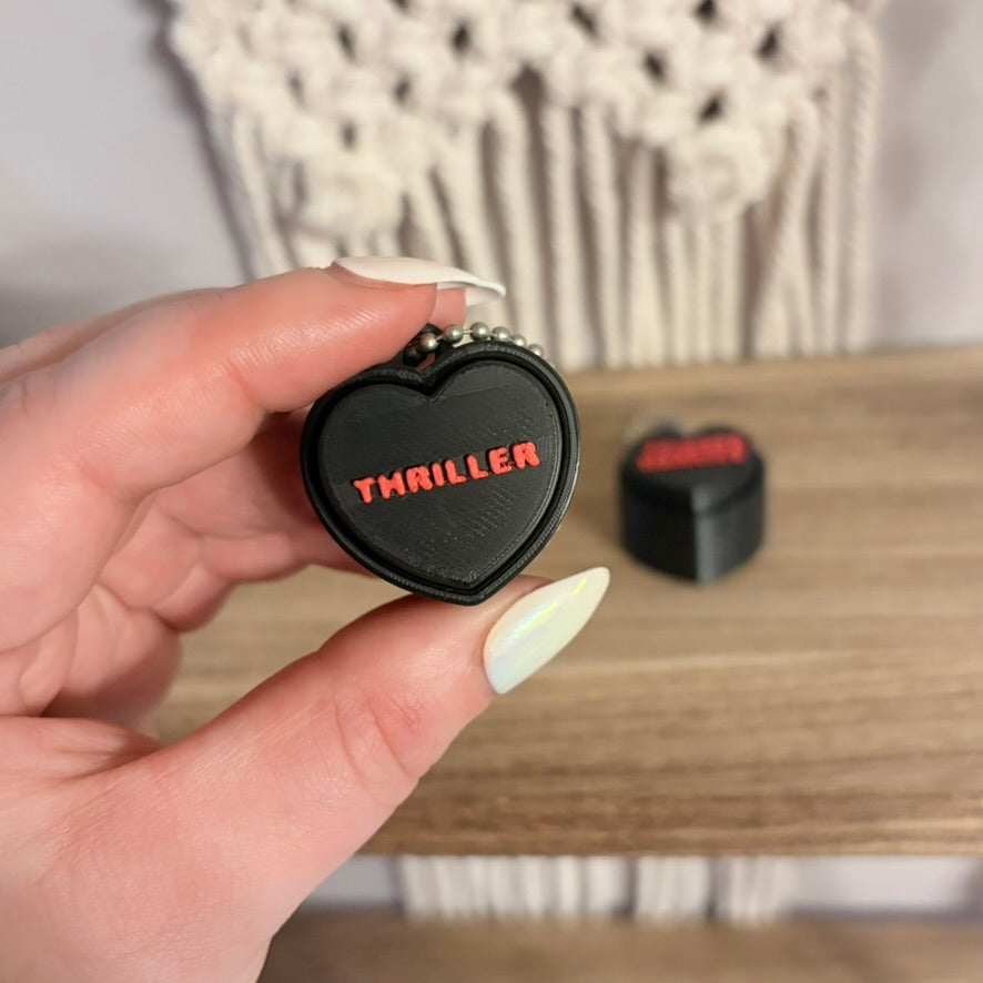 3D Printed Bookish Conversation Heart Fidget Clicker