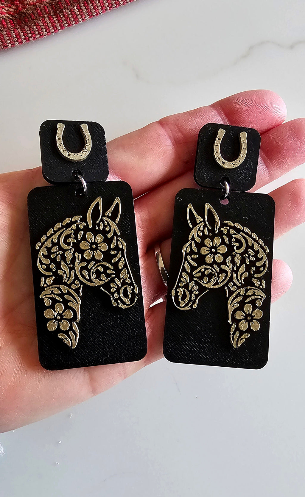 3D Printed Horse Earrings