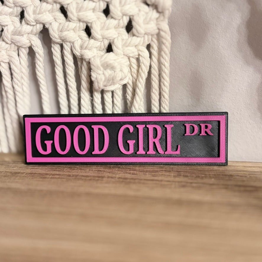 Good Girl Dark Romance 3D Printed Shelf Sign