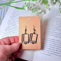 3D Printed Black Books Earrings
