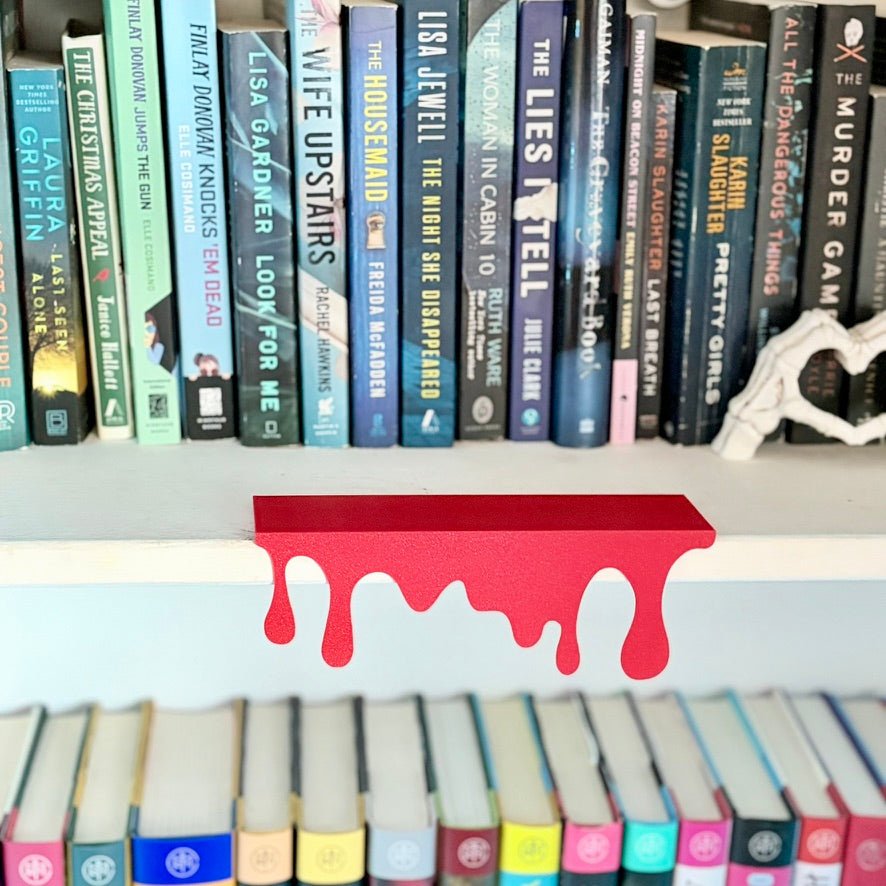 3D-Printed Bloody Bookshelf Drip Decor