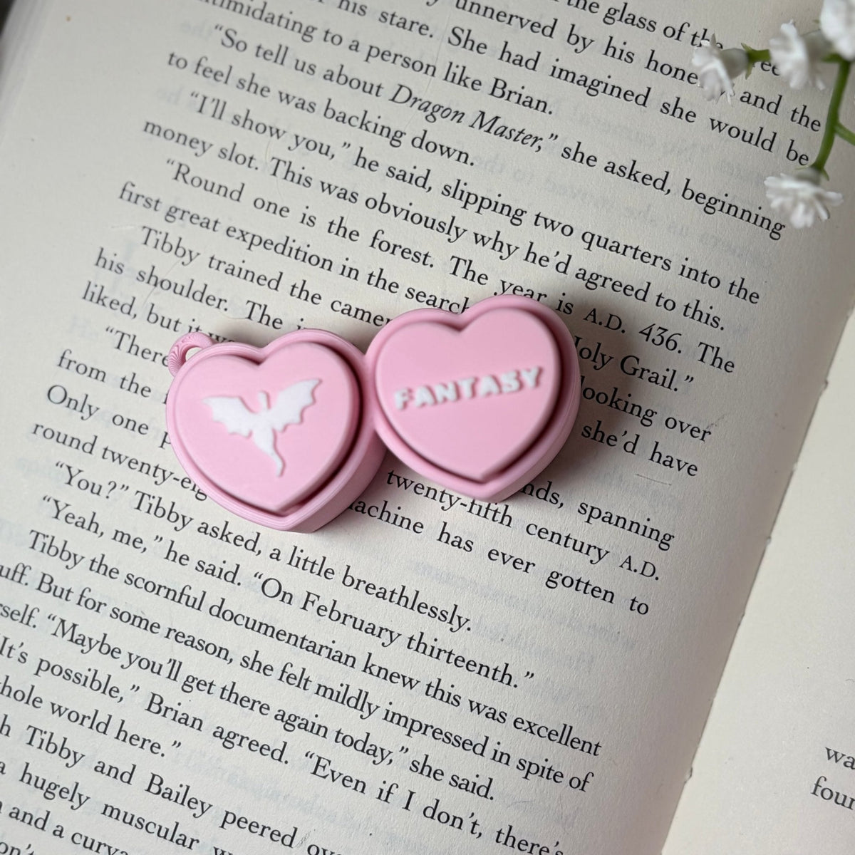 3D Printed Bookish Conversation Heart Fidget Clicker