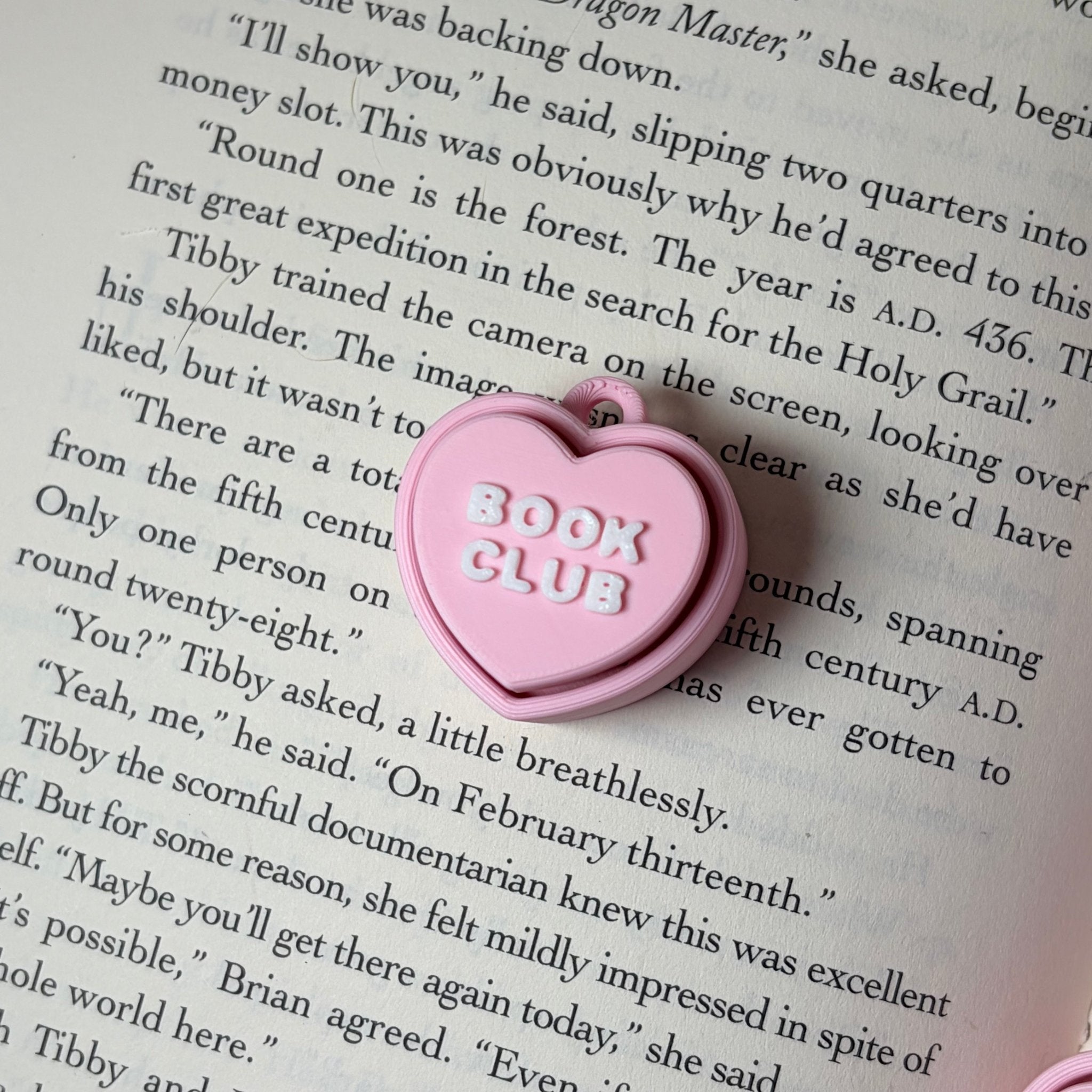 3d Printed Bookish Conversation Hearts Fidget Clicker - Multiple Options
