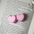 3D Printed Bookish Conversation Heart Fidget Clicker