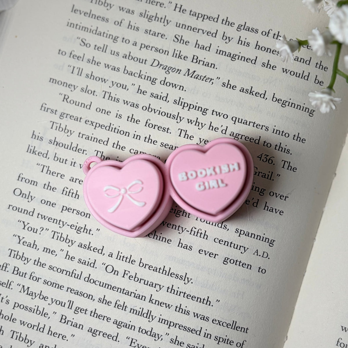 3D Printed Bookish Conversation Heart Fidget Clicker
