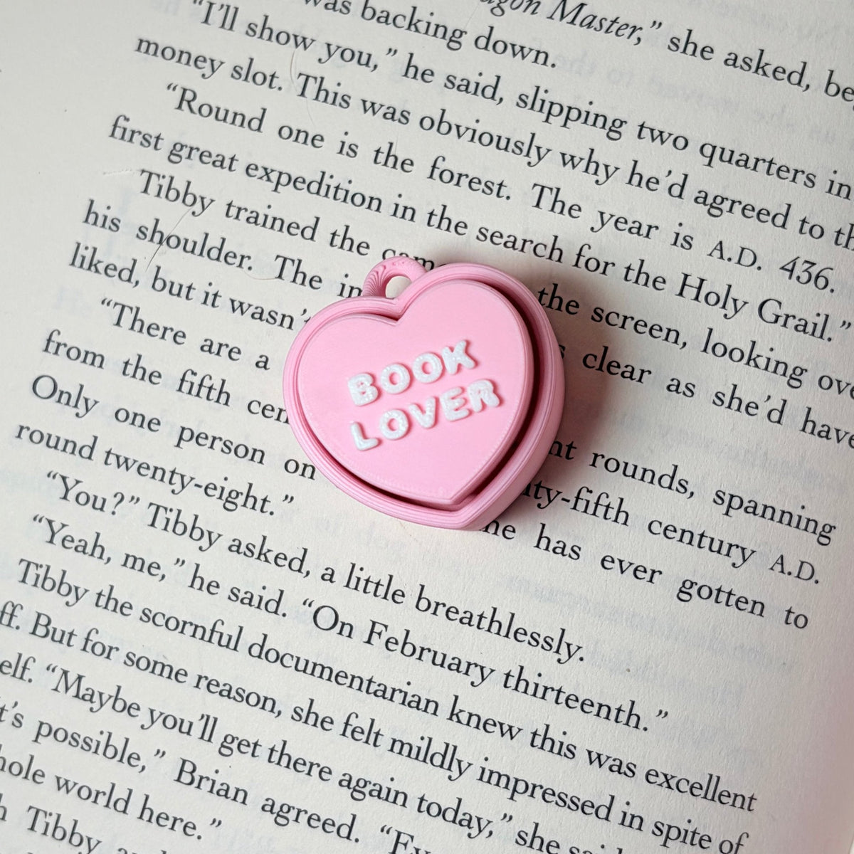 3D Printed Bookish Conversation Heart Fidget Clicker