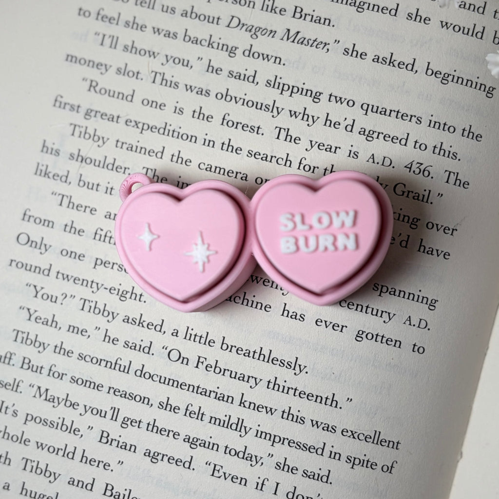 3d Printed Bookish Conversation Hearts Fidget Clicker - Multiple Options