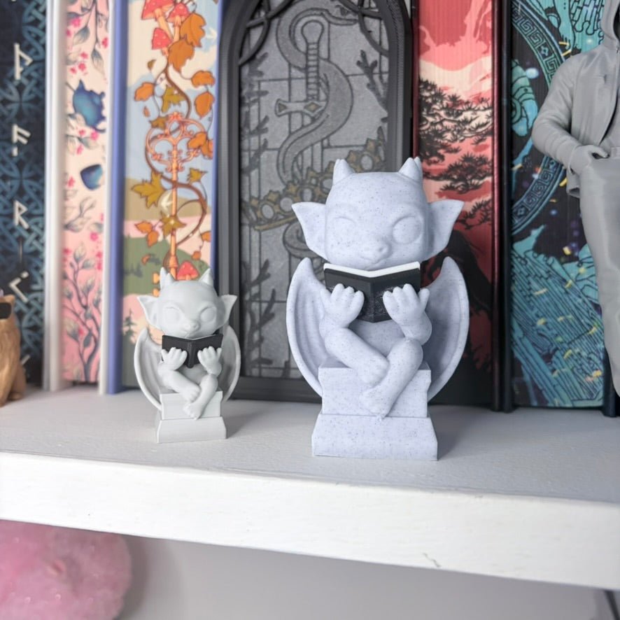 Reading Gargoyle Bookshelf Decor