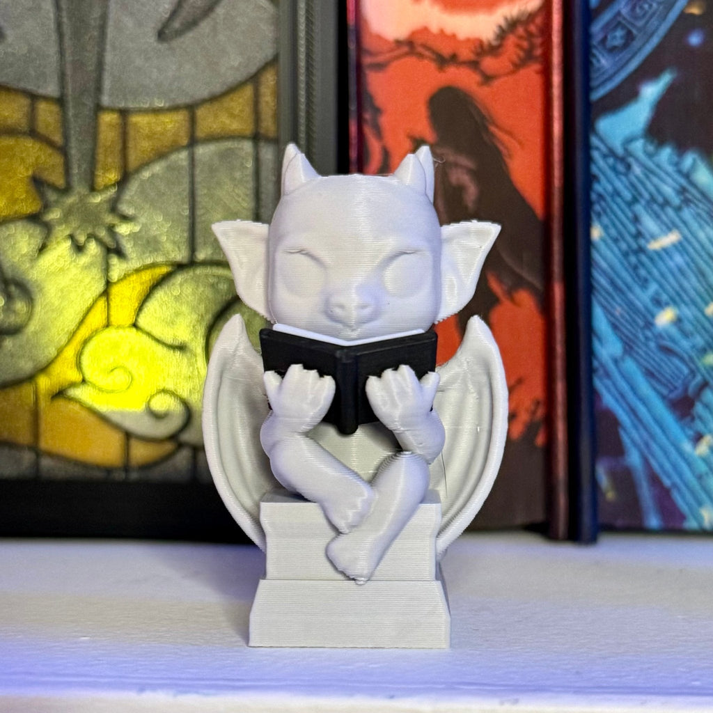 Reading Gargoyle Bookshelf Decor