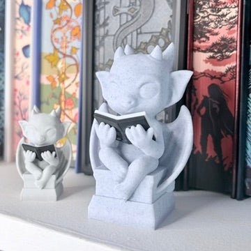 Reading Gargoyle Bookshelf Decor