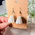 3D-Printed Ghost Cat Earrings