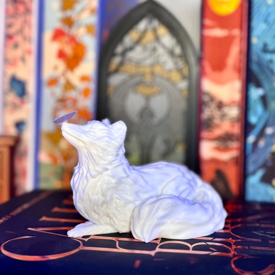 3D-Printed Fox and Butterfly Shelf Decor