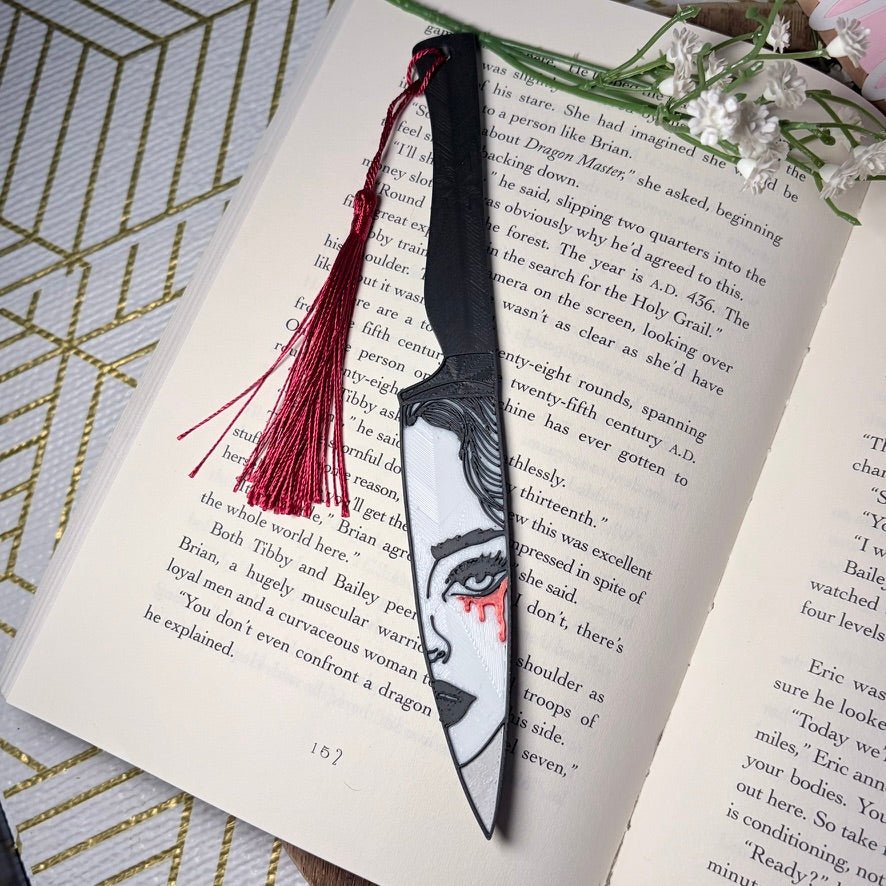 Illustrated Knife 3D Printed Bookmark