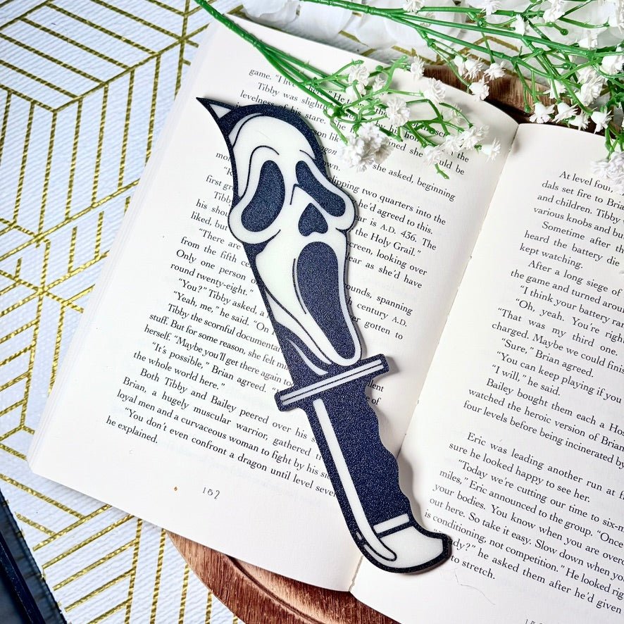 Ghost Face 3D Printed Knife Bookmark