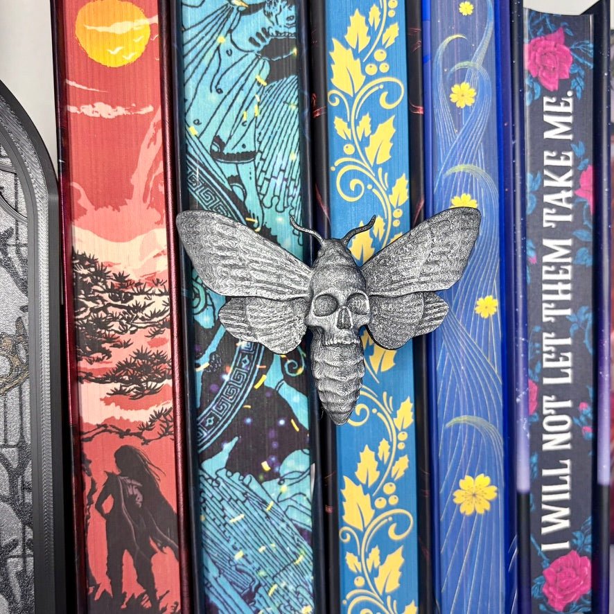 3D Printed Moth Book Spine Hugger