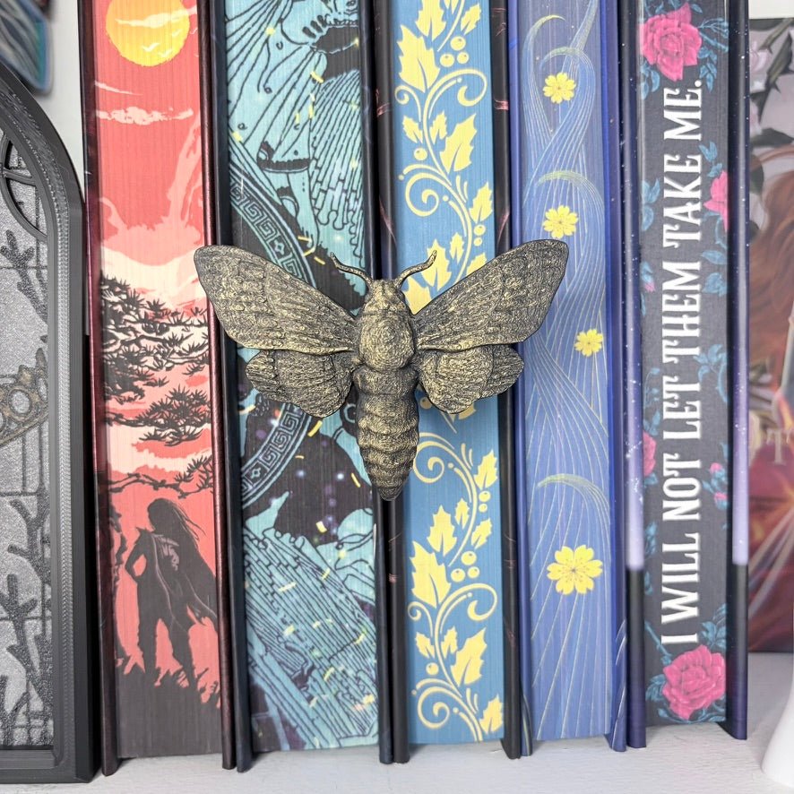 3D Printed Moth Book Spine Hugger