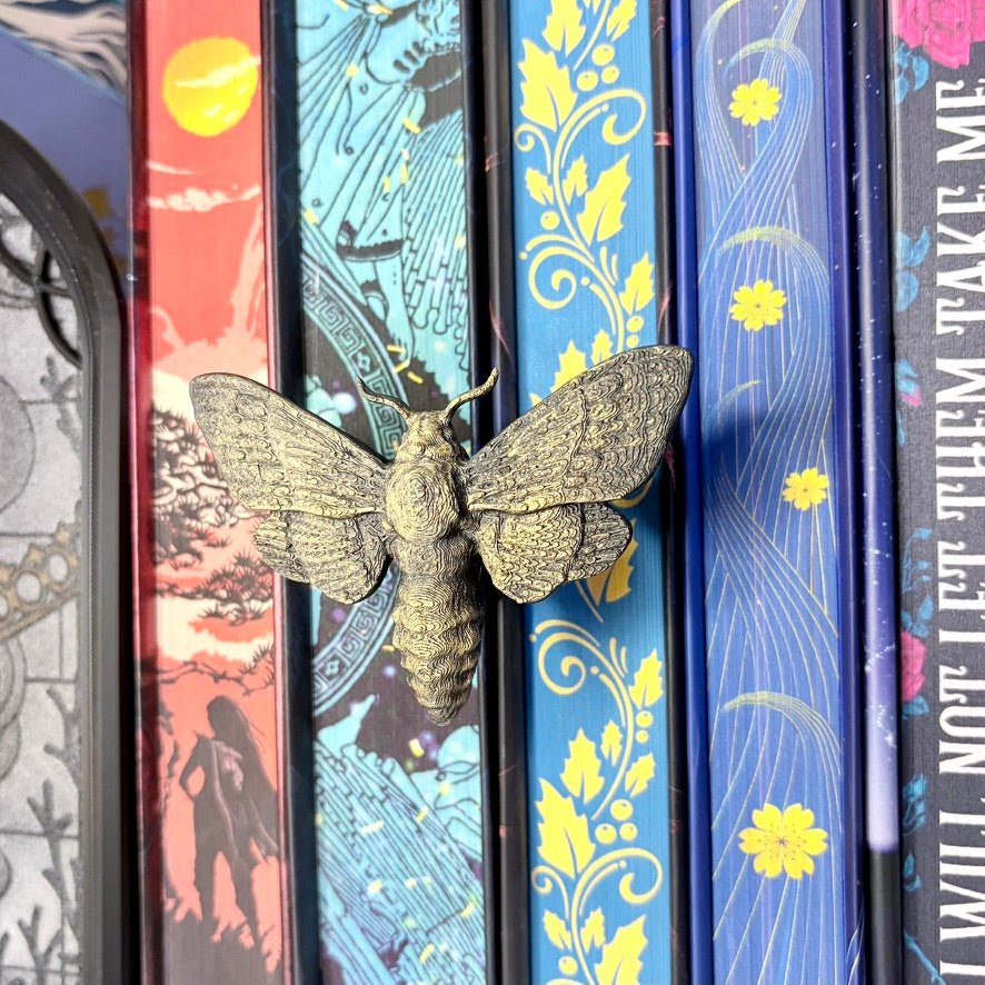 3D Printed Moth Book Spine Hugger