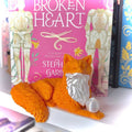 Apple Perchling Fox Bookshelf Decor