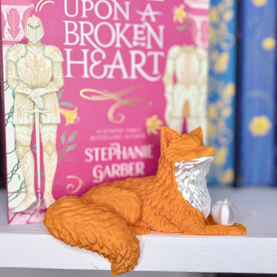 Apple Perchling Fox Bookshelf Decor