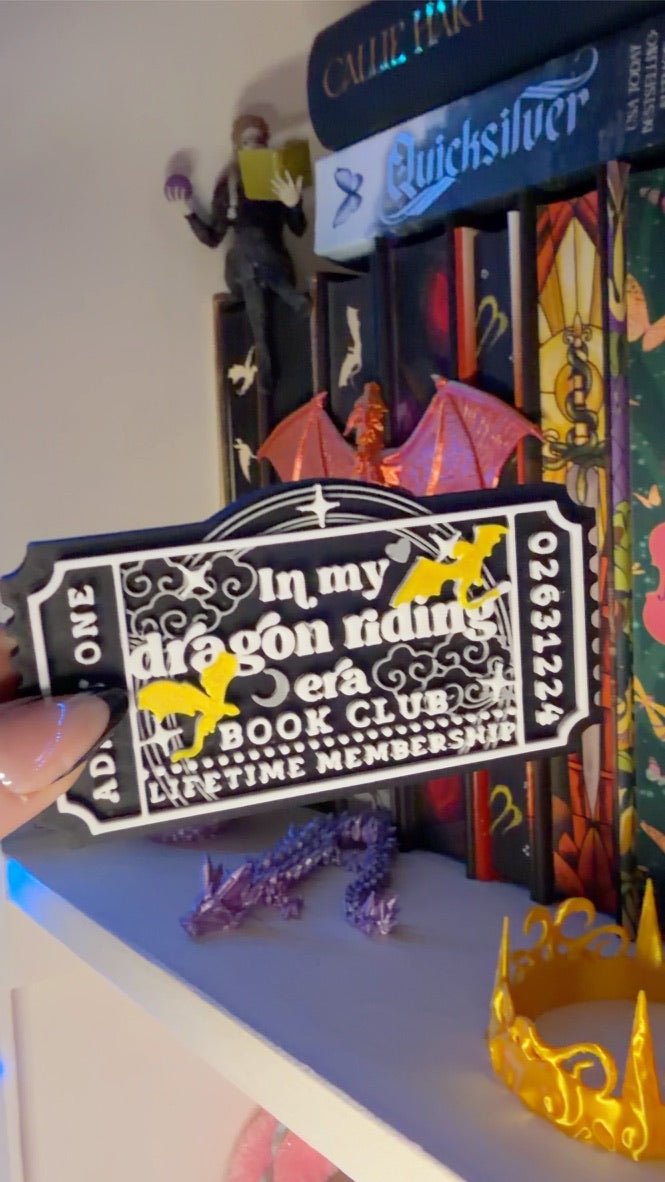 3D-Printed Dragon-Riding Era Shelf Ticket