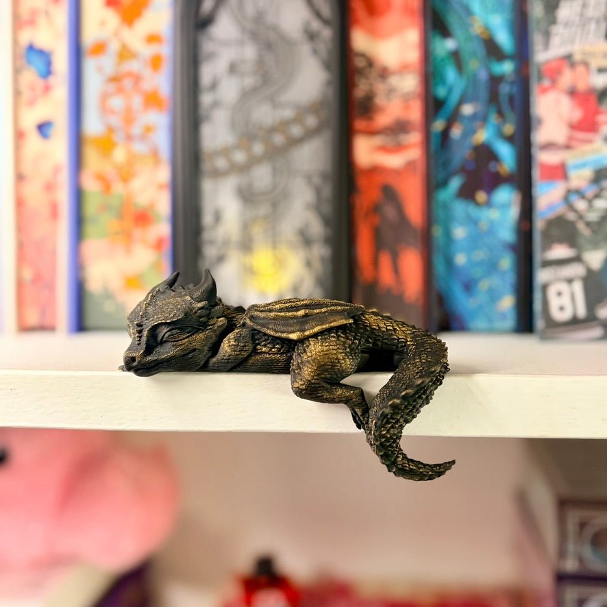 Sleeping Dragon Bookshelf Decor