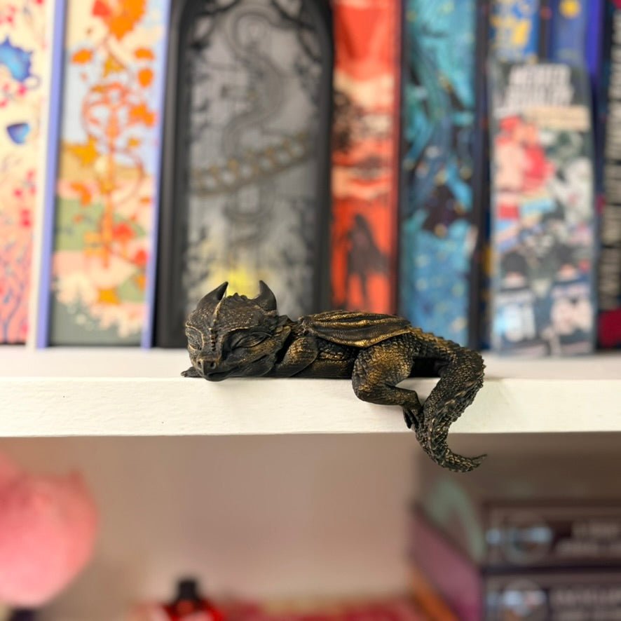 Sleeping Dragon Bookshelf Decor