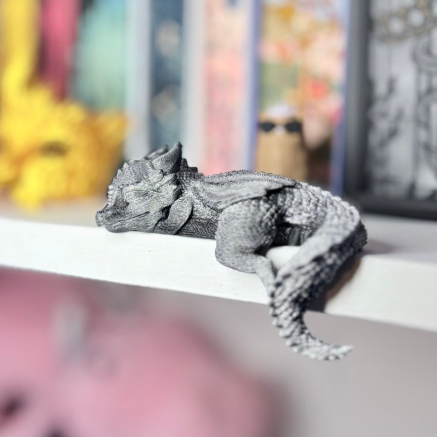 Sleeping Dragon Bookshelf Decor